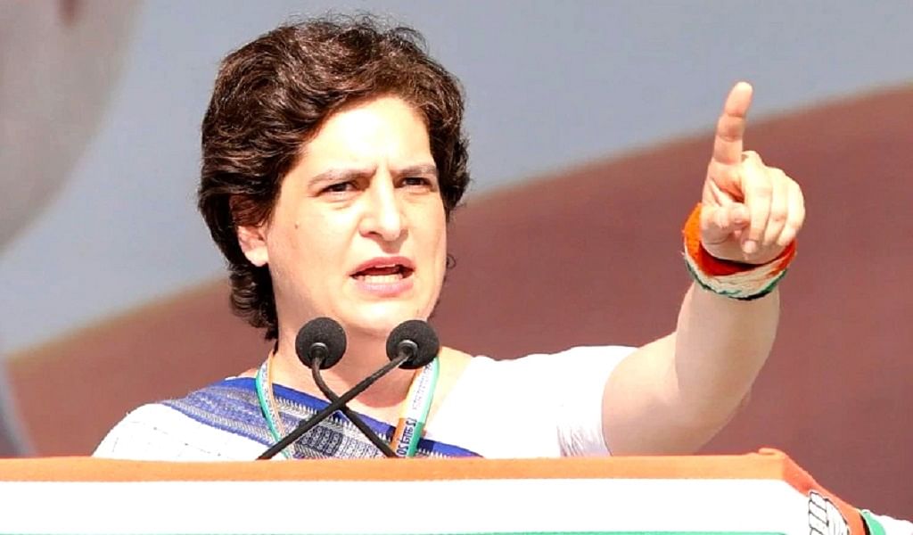 Priyanka Gandhi Vadra at a rally