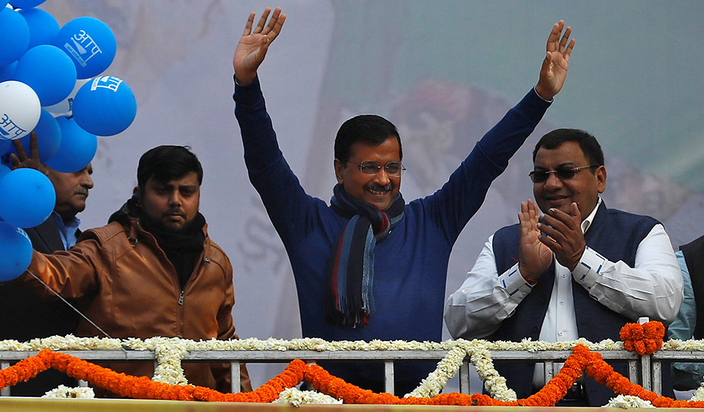 Kejriwal at a rally