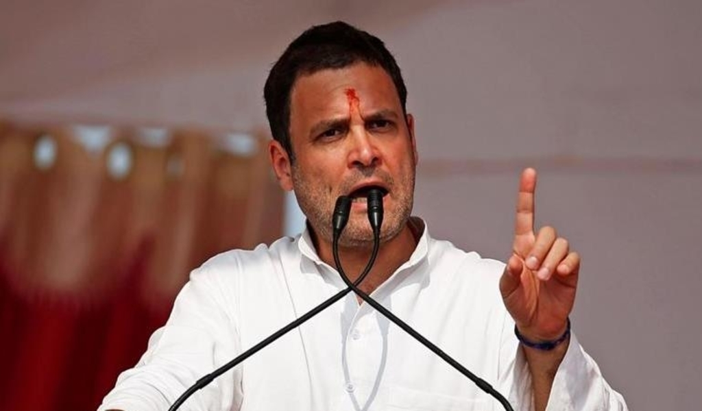 Rahul Gandhi at a rally